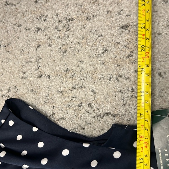 Lauren NWT Ralph Lauren Sz.10 polka dot navy dress. Classic and timeless! - Picture 10 of 10